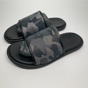 Mens Leather Slide Sandal by Barneys New York NEW!